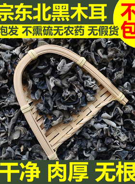 精选黑木耳东北特产秋木耳肉厚无根小碗耳干货长白山非野生老鼠耳