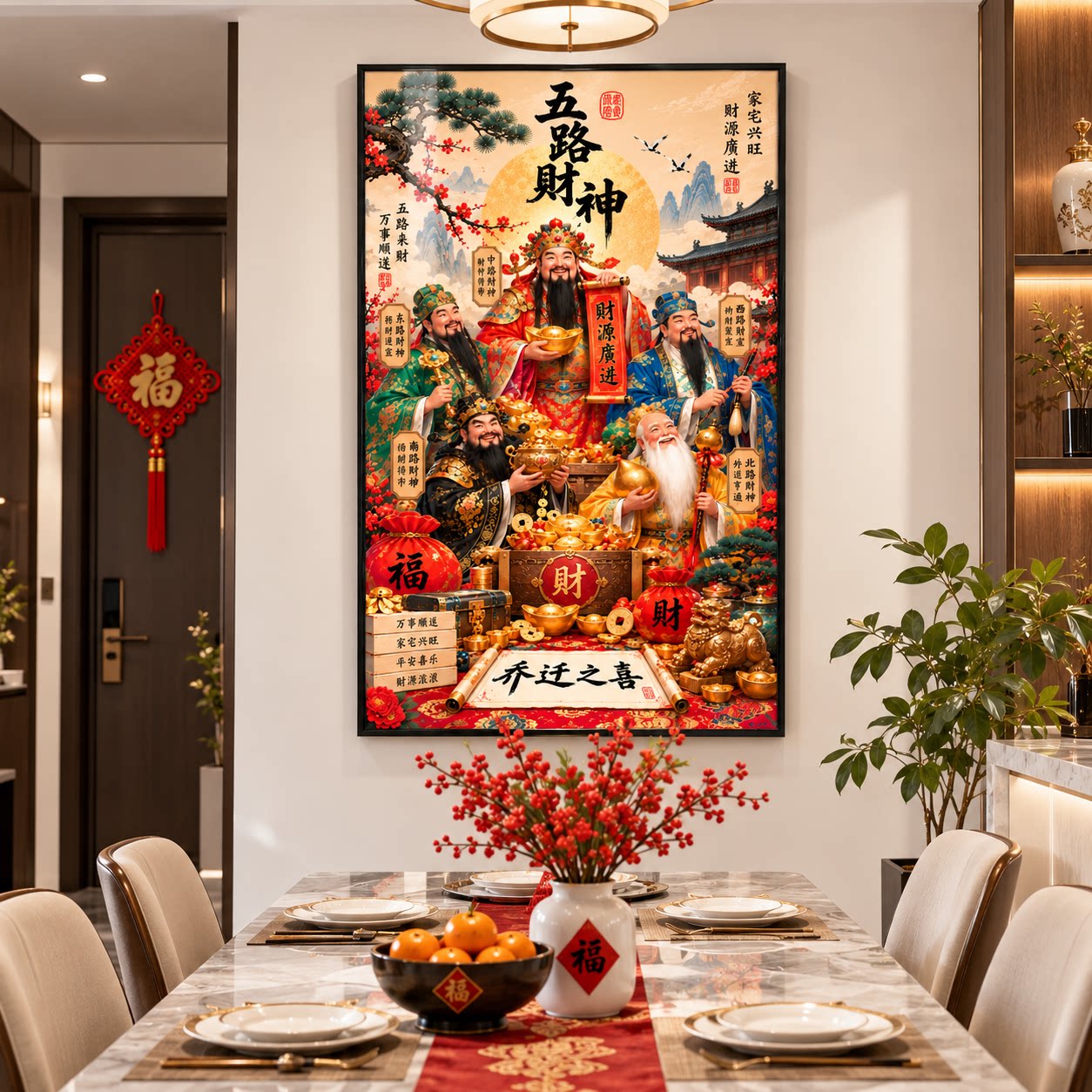 适合年轻人的乔迁礼物财神装饰画现代装饰画