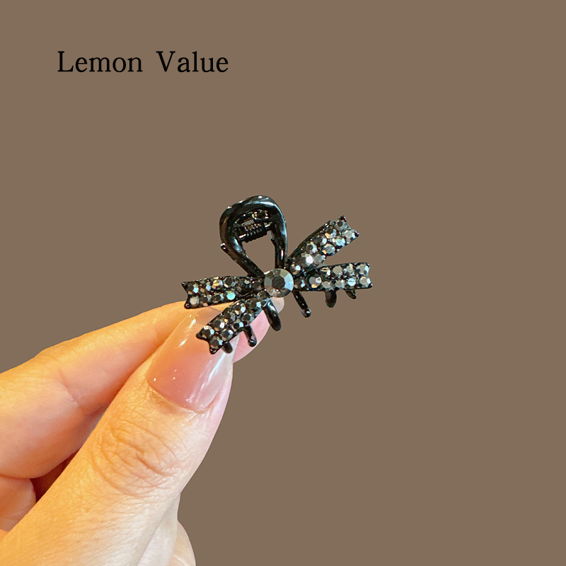 Lemon Value精致蝴蝶结小抓夹侧边前额头顶边夹公主头刘海小发夹