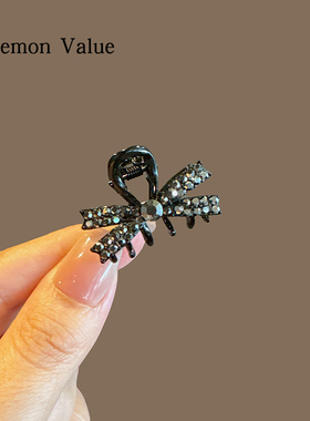 Lemon Value精致蝴蝶结小抓夹侧边前额头顶边夹公主头刘海小发夹