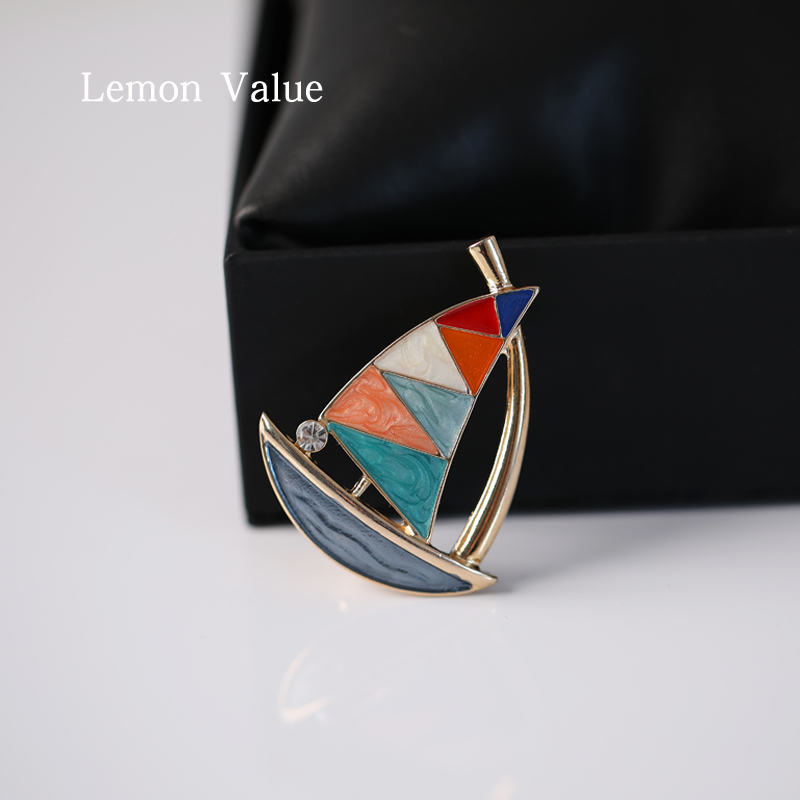 Lemon Value一帆风顺胸针男女别针精致时尚配饰高档女胸花设计感