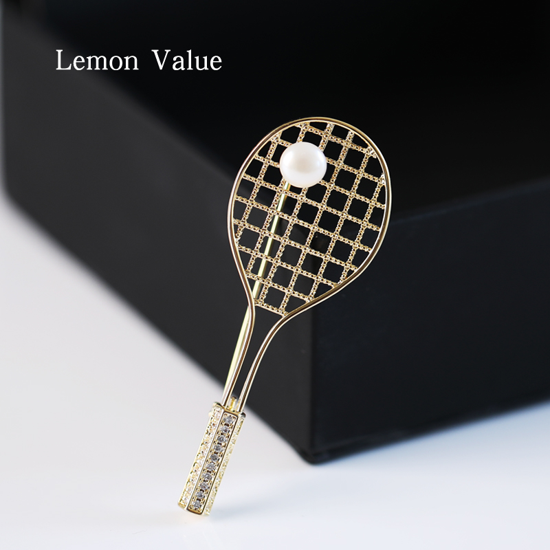 Lemon Value创意羽毛球拍胸针女日韩小众设计感个性别针衣服配饰
