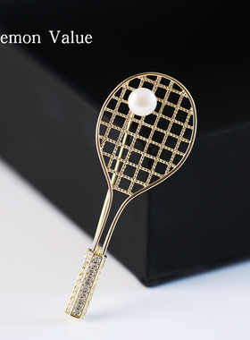 Lemon Value创意羽毛球拍胸针女日韩小众设计感个性别针衣服配饰