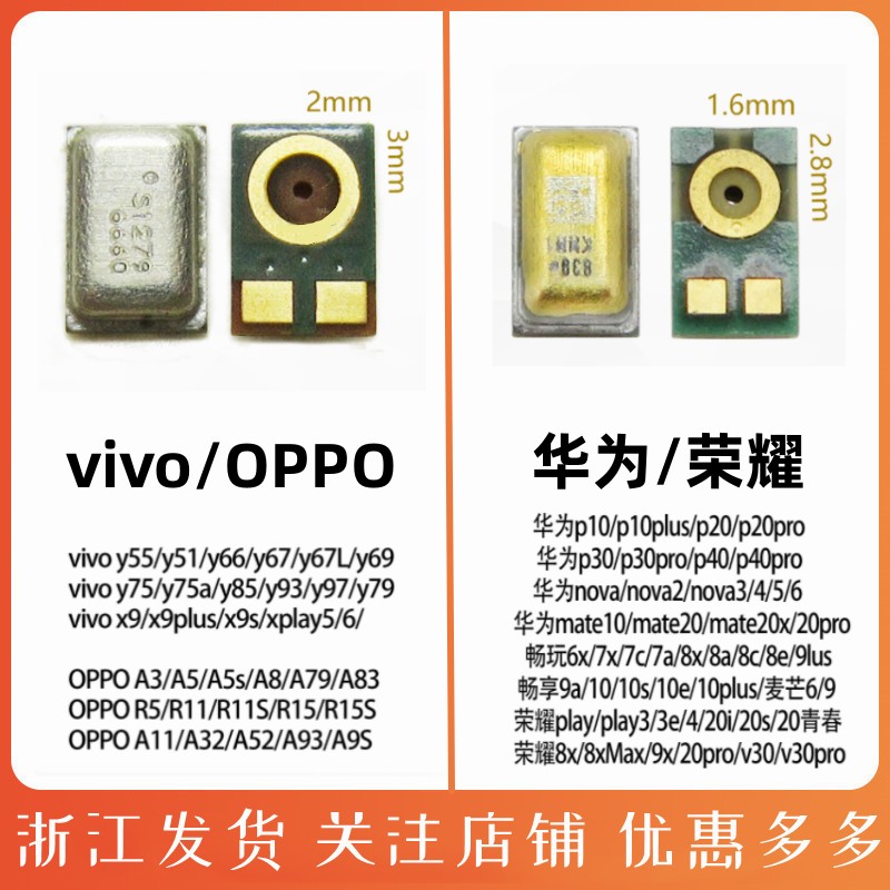 适用vivo Y81S Y83 Y85 Y93S Y97 Z3 Y3 Y5S Y7S Y55S Y52S送话器 标准件/零部件/工业耗材 输送带/传送带 原图主图