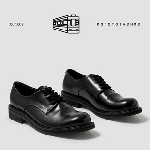 意式 沿条软木皮底德比皮鞋 男休闲手工皮鞋 质感马臀皮男士