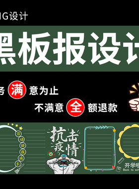 黑板报设计学校班级开学公告栏文化墙海报电子版校园手抄报制作