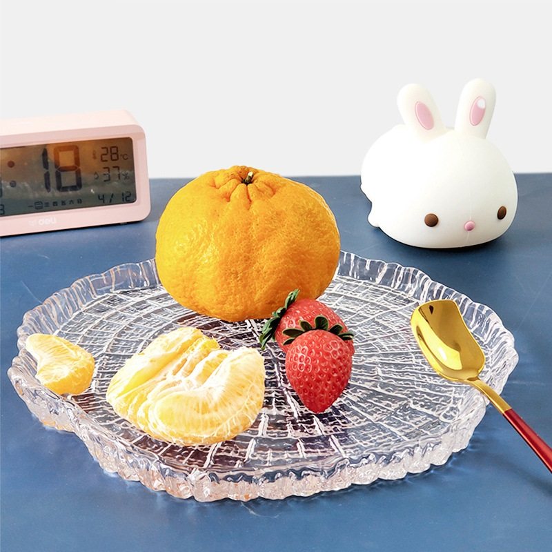 古榕年轮琉璃平盘浅盘