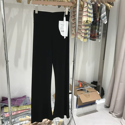 摩登Mdeng 61360A夏季薄款微喇高腰面膜长裤女弹力显瘦拖地裤