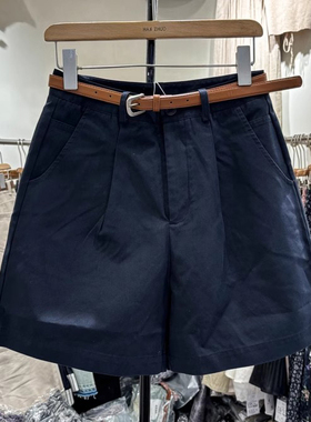 ICCIICC046322024夏季新款韩版高腰直筒阔腿显瘦休闲五分中裤