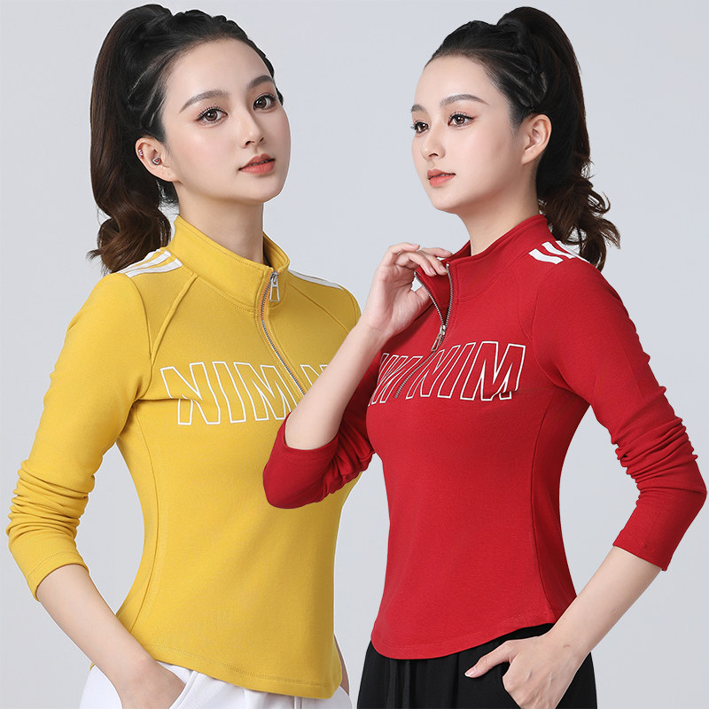 广场舞服装新款上衣女显瘦长袖