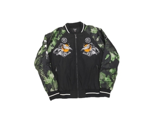 vintage日系原宿棒球服万针刺绣夹克春秋薄款棉服外套