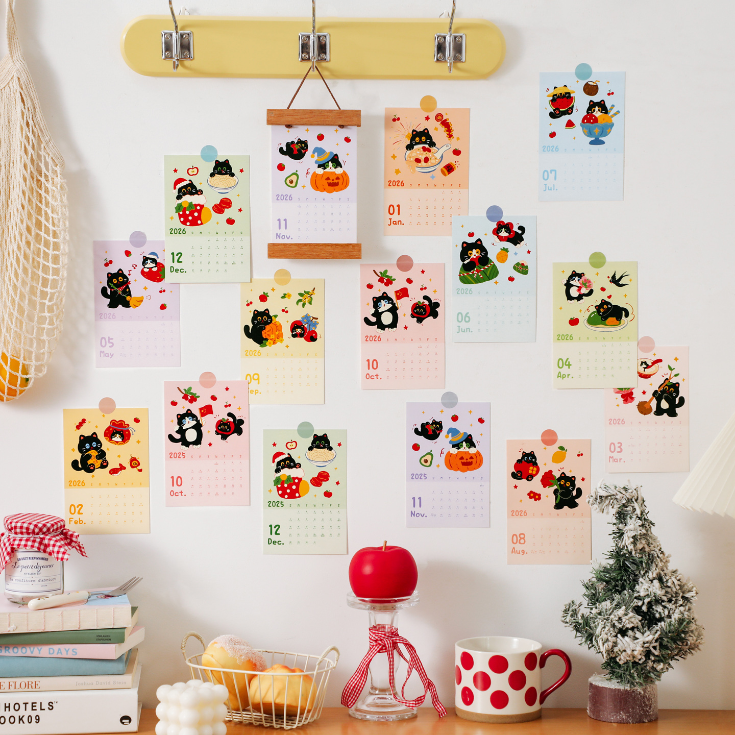 2026年可爱猫咪日历月历贴画