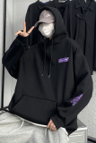 黑宽松大码连帽印花卫衣港风大皂情侣XZ517A-1-WY801-P48控68，男装卫衣，星座517A-1