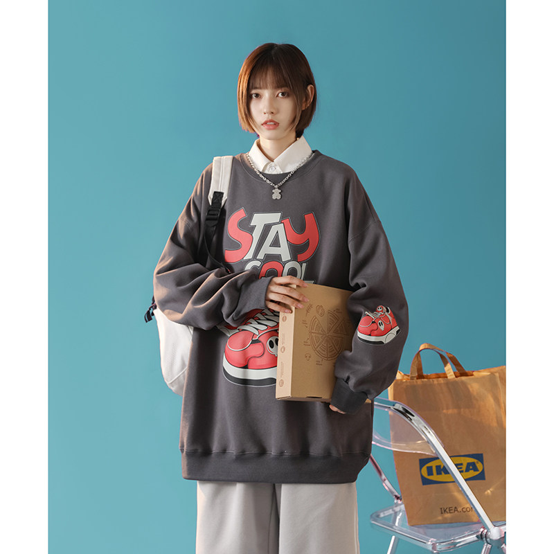 @中性风潮圆领卫衣个性印花情侣秋冬WY605P43控58,男装卫衣,星座517A-1