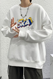 湖绿宽松大码圆领印花卫衣港风大皂情侣XZ517A-1-WY602-P43控58，男装卫衣，星座517A-1