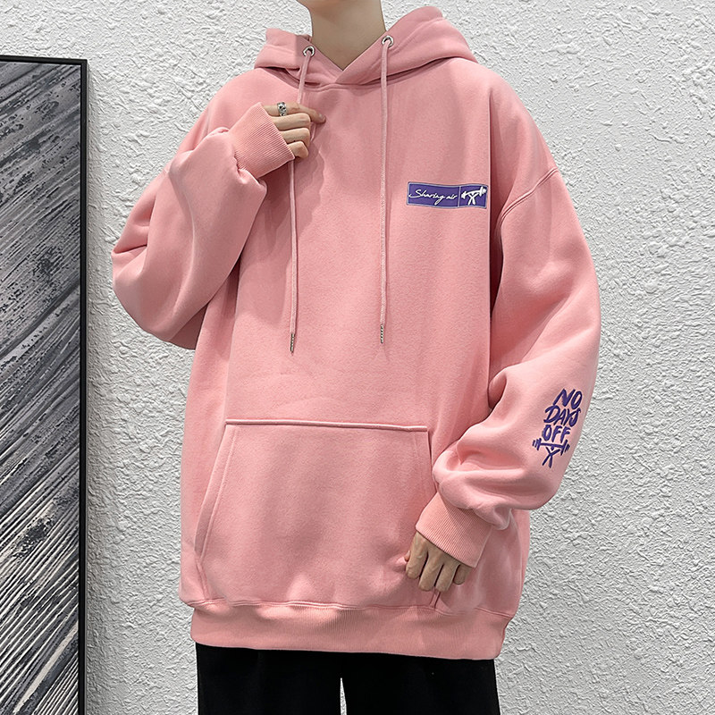 粉宽松大码连帽印花卫衣港风大皂情侣XZ517A-1-WY801-P48控68,男装卫衣,星座517A-1