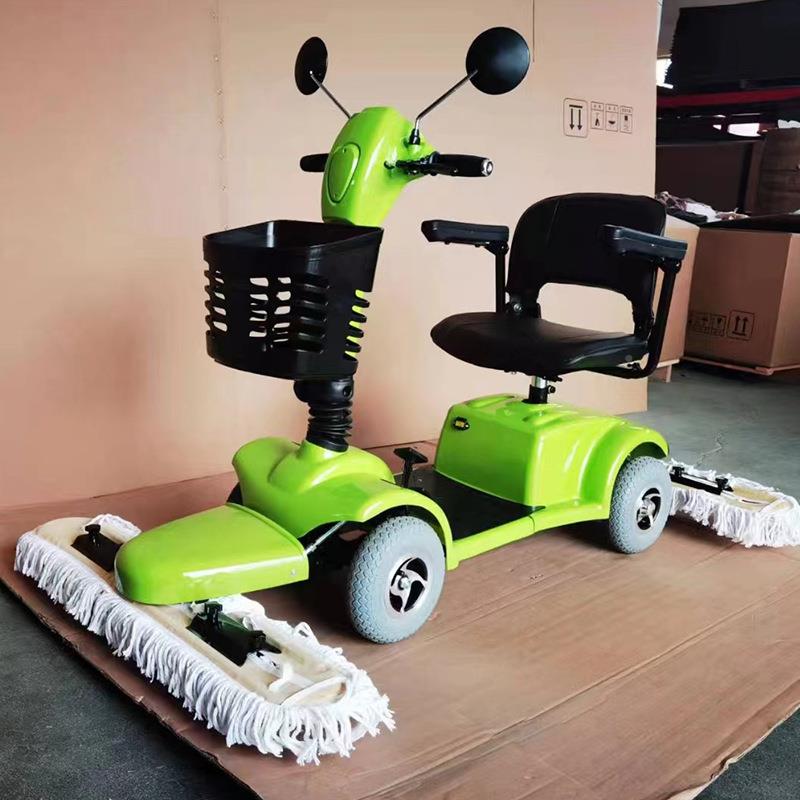 三电动尘公推车厂家轮四轮小型家用尘推商场司用驾车435驶尘推车
