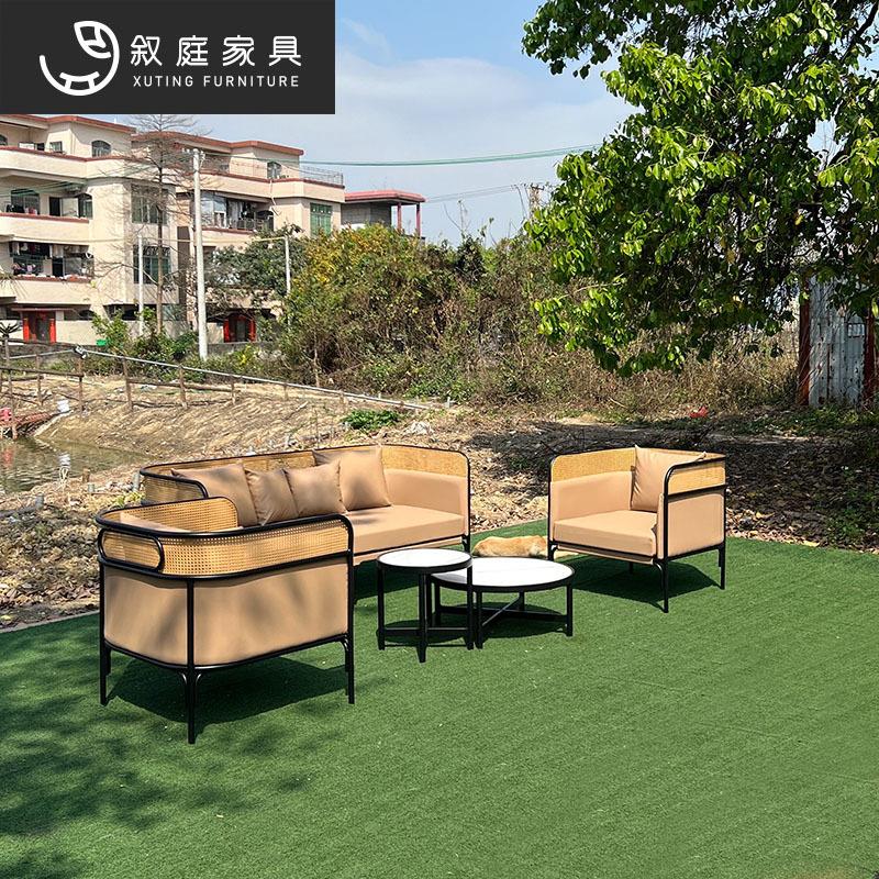 户外藤编沙庭院室外651发阳台别墅沙沙发组合防雨晒露天户外发防