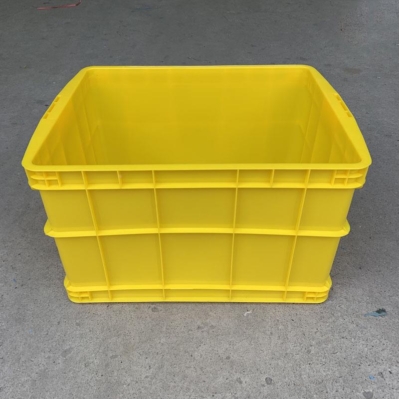 加厚塑周转箱料黄色塑QED料箱纳550-50箱方长形储物收箱带盖塑胶