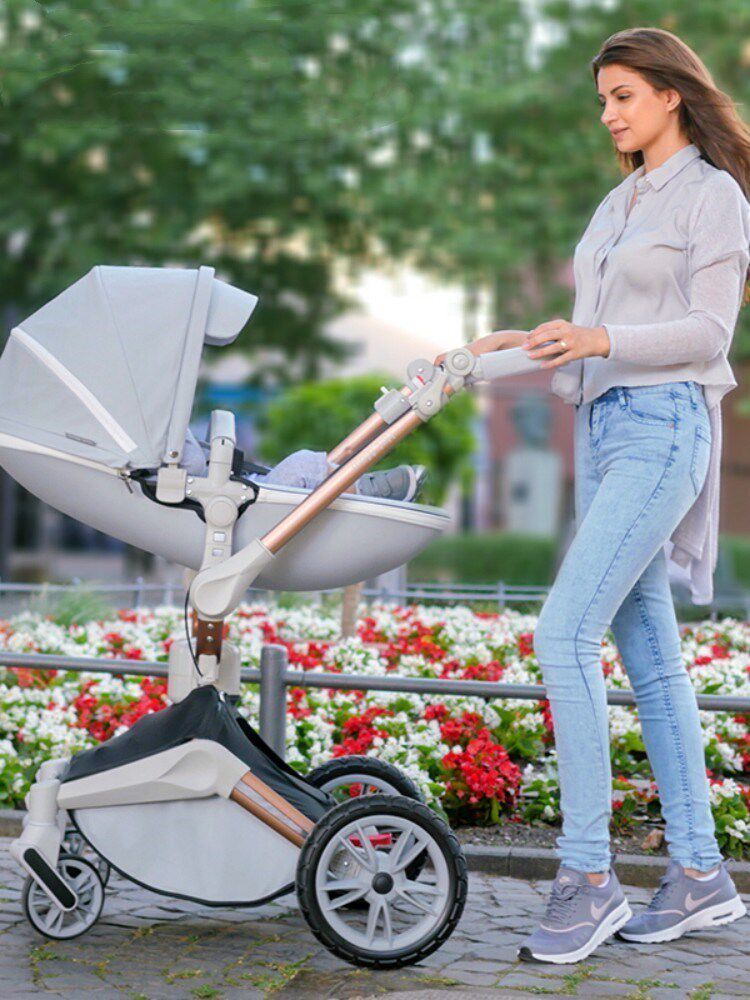 高景观新生婴儿推车可折叠双向