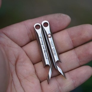 瑞典ASP60超高硬度粉末钢迷你微型异形小撬棍开瓶器钛锆雕刻镶嵌