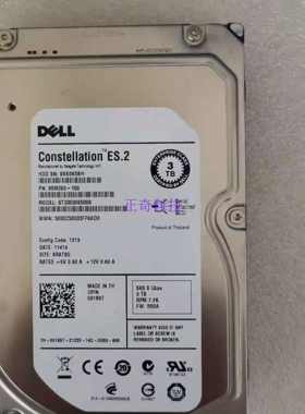Dell/戴尔 091K8T ST33000650SS 91K8T 3T 6Gb 7.2K 3.5 SAS 硬盘