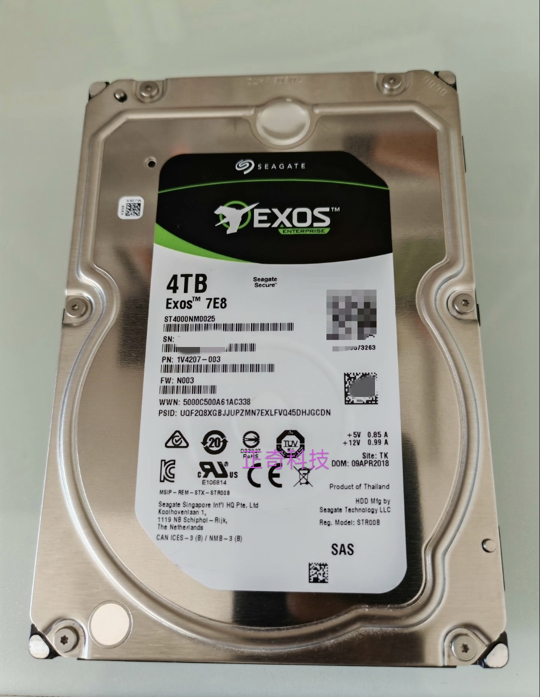 希捷企业级 ST4000NM0025 4T 3.5 7.2K 128M 12Gb SAS服务器硬盘