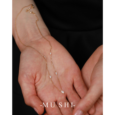 马眼形项链女镶嵌锆石s925纯银