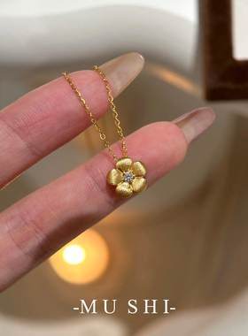 有钱花金项链女s925纯银