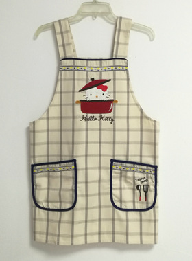 包邮成人女士围裙卡通 hellokitty可爱 厨房韩版时尚居家工作服