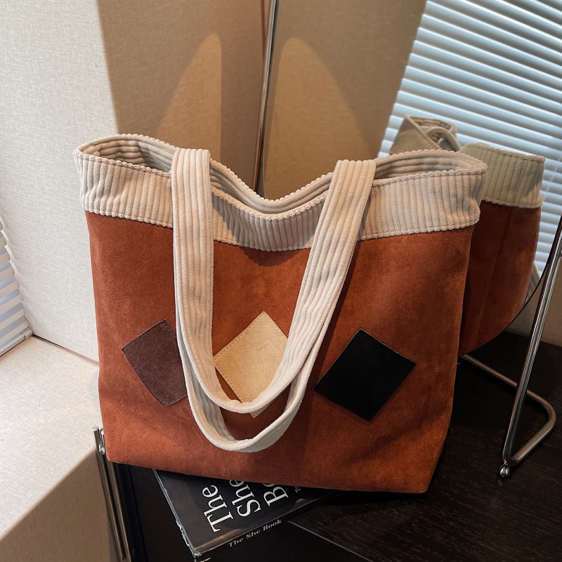 复古帆布托特包大容量通勤女包