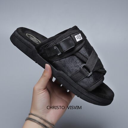 CHRISTO VISVIM拖鞋男潮休闲户外外穿男生一字拖情侣沙滩鞋男凉鞋