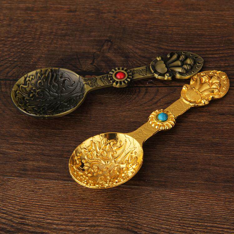 用品 藏式火供勺寺庙酥油勺密宗法器甘露勺 多用圆勺子包邮