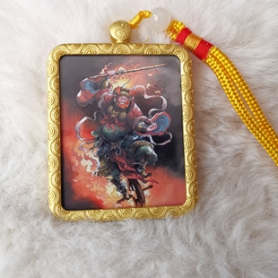 王灵官元帅道门道系唐卡高能量古风复古国风工艺品饰品车挂件随身