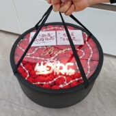 成品手工编织玫瑰花毯子毛毯花束披肩送女生闺蜜老师实用生日礼物