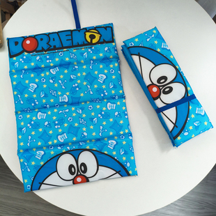 日单卡通蓝胖子户外折叠垫子防潮隔凉遛娃旅行散步便携坐垫海绵垫