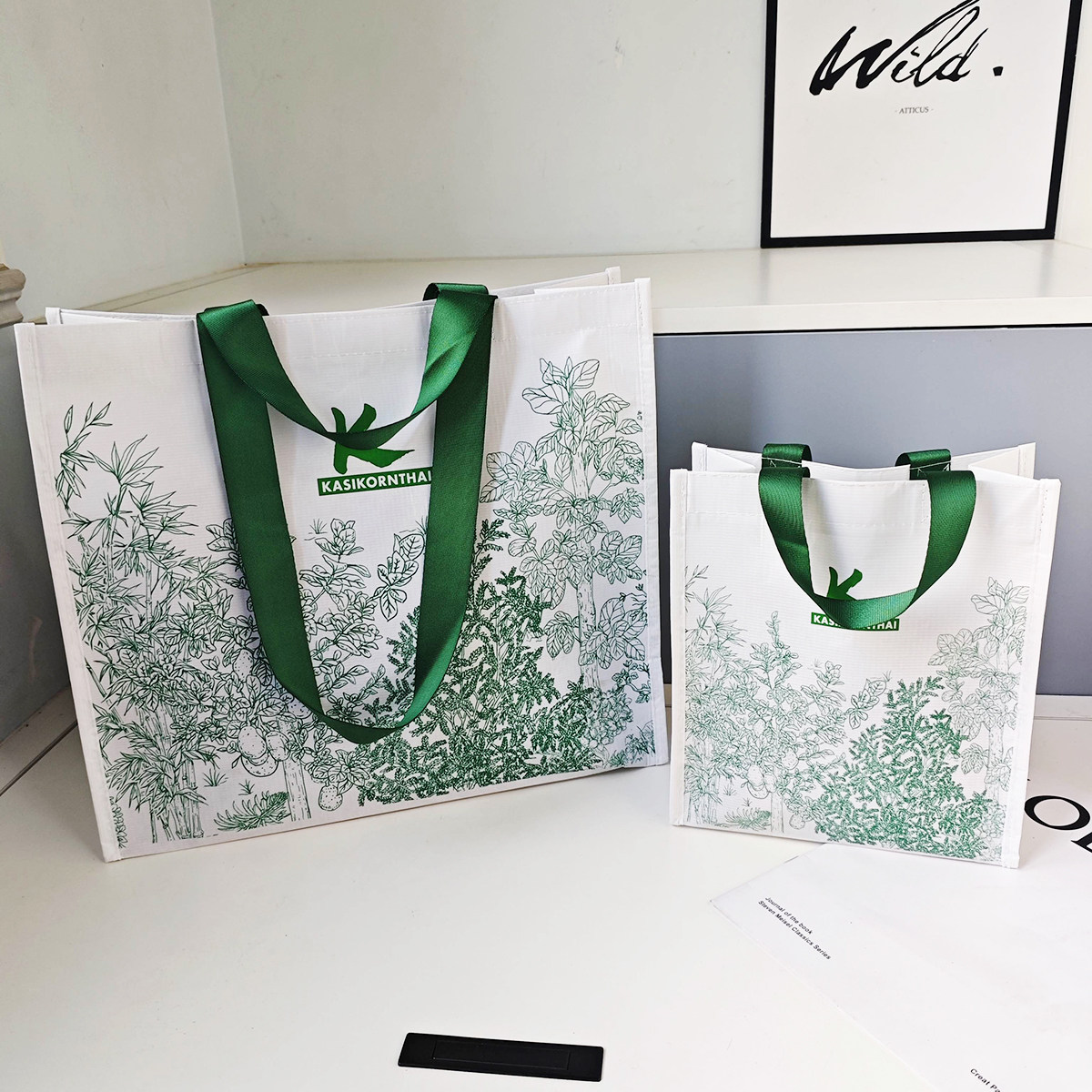 外贸单高颜值小清新环保礼品袋购物袋大容量手提托特包环保单肩包