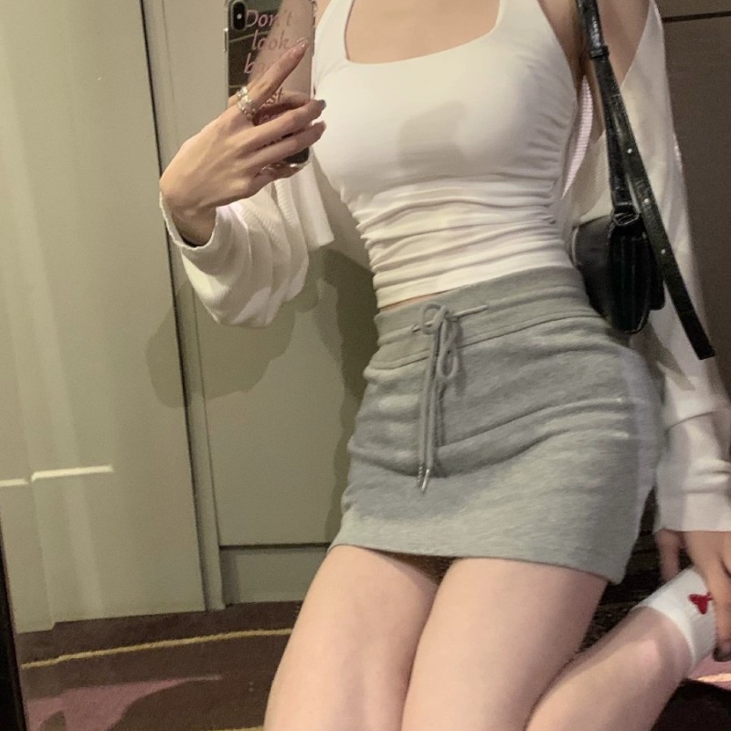 高腰显瘦外穿包臀a字半身裙子