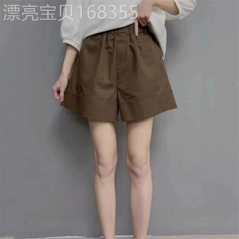 胖mm高腰阔腿休闲短裤女2026年夏季薄款大码宽松休闲显瘦a字热裤