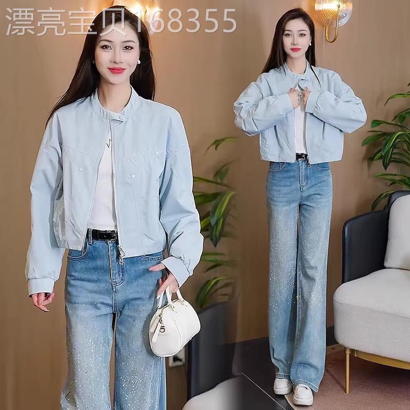 香港代购时尚休闲短款外套女春季新款时髦显瘦小个子百搭夹克上衣