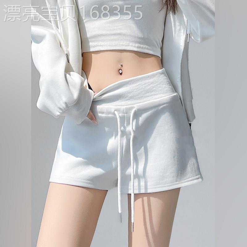潮牌运动短裤外穿2026夏季新款高腰跑步休闲宽松阔腿美式辣妹热裤