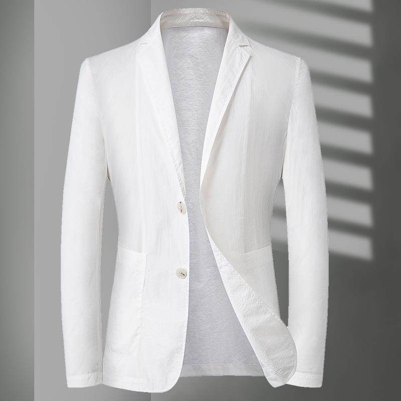 单层西装春夏超薄外套休闲 商务英伦便西防晒衣小西服男皮肤衣单