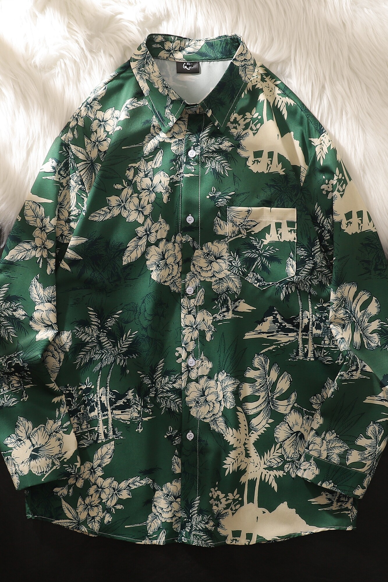 长袖港风秋男女防晒长袖花衬衫印花薄款情侣上衣C219P50,男装防晒衣,电商A433