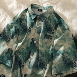 港风夏季防晒森系男女宽松短袖情侣衬衫C301P40，男装防晒衣，电商A433