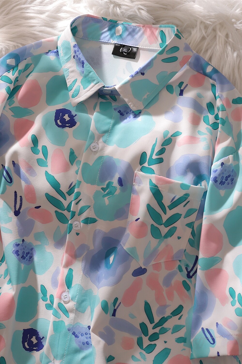港风夏季旅游薄款防晒男女花衬衫短袖C7148P40,男装衬衫,电商A433
