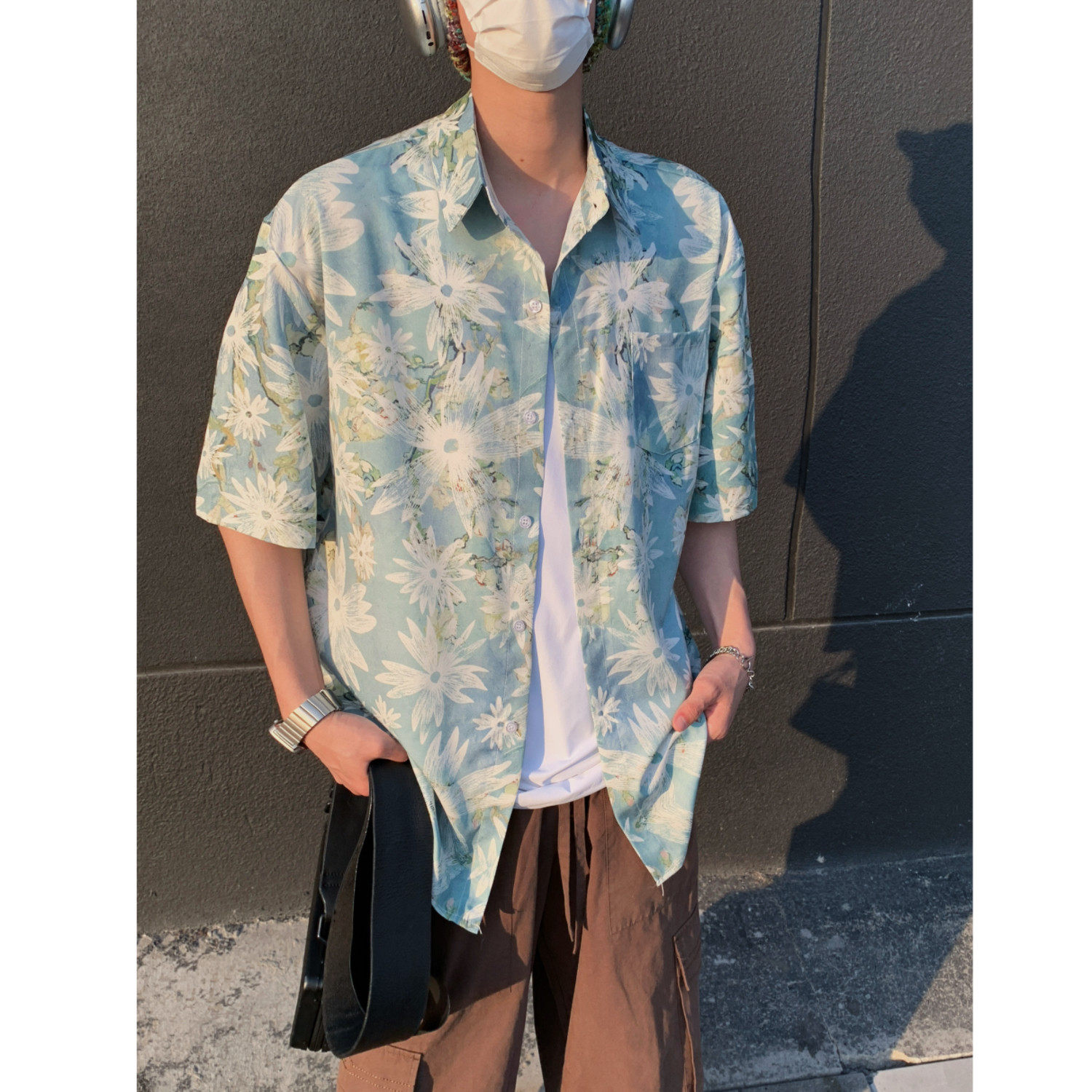 夏季短袖花衬衫C22P40,男装T恤,电商A433
