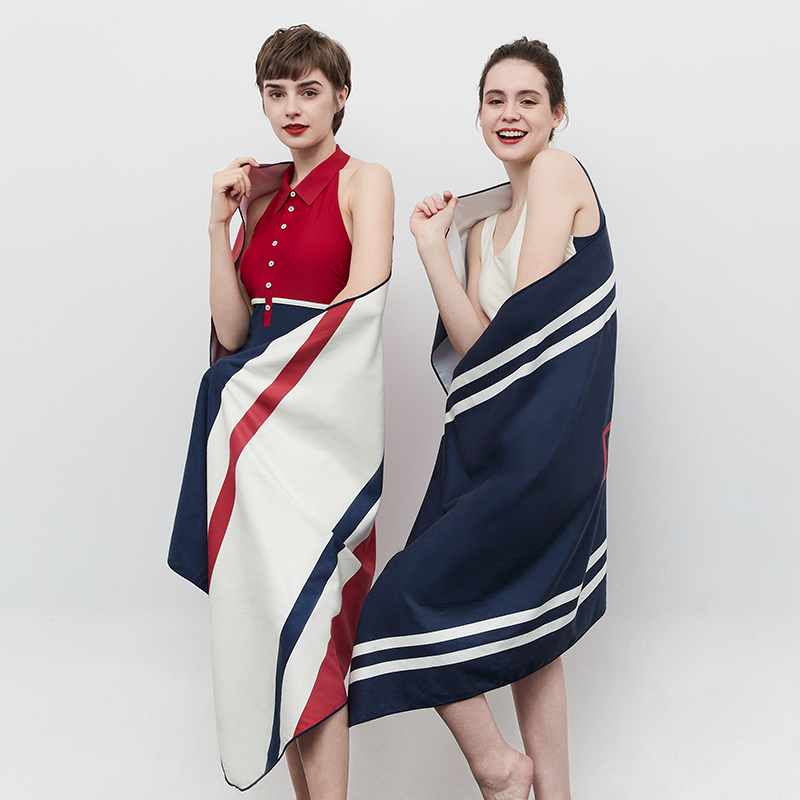 弈姿海军风大号披肩沙滩巾