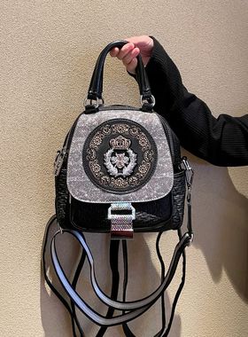 轻奢高级感双肩包女2025新款包包时尚潮流百搭斜挎包休闲女士背包