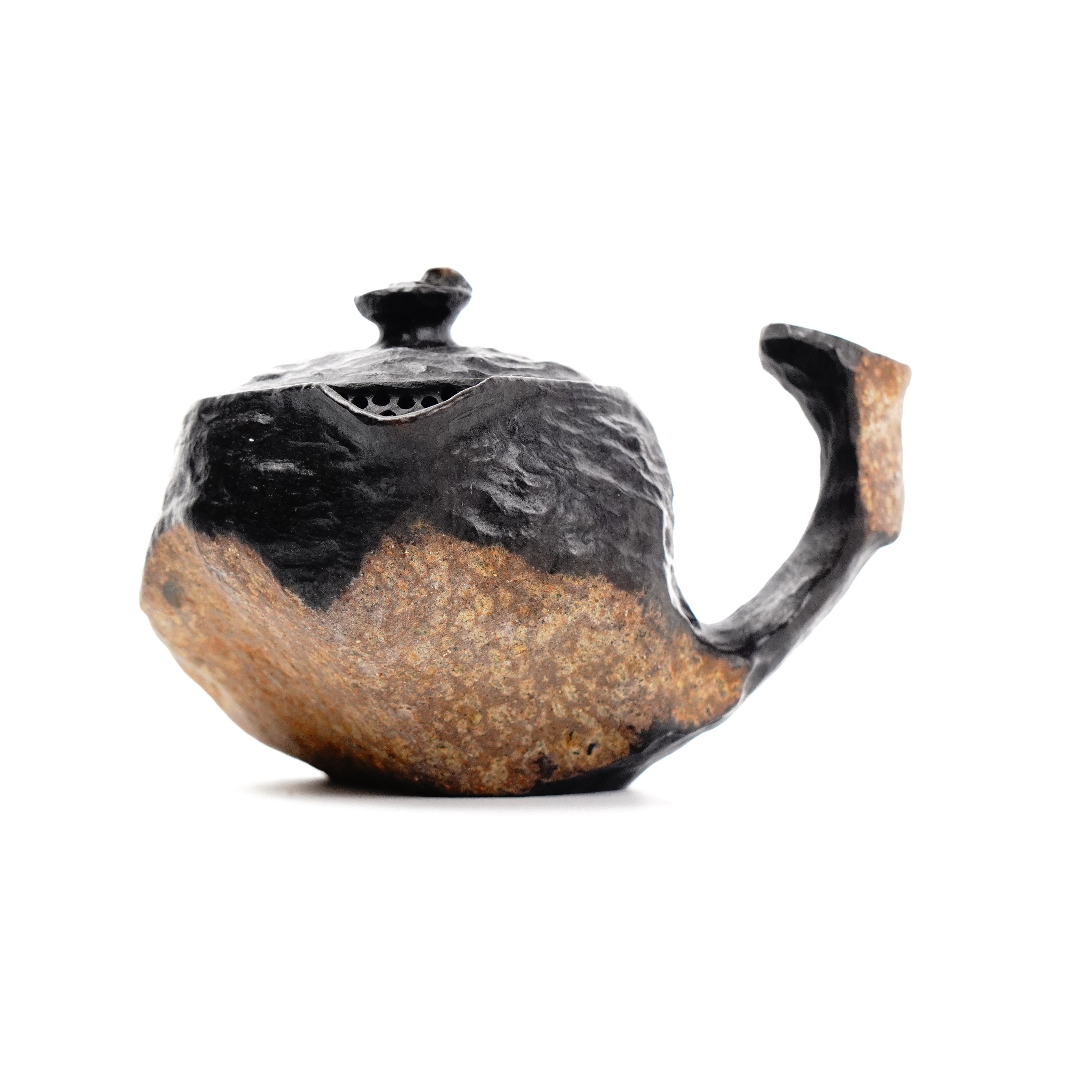 【朴器侧把】180cc天然冰碛岩手工石茶壶高端送礼茶器