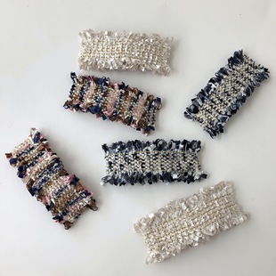 发饰气质女 」朵拉手作自制编织小香风边夹发夹秋冬新款 「25元 包邮